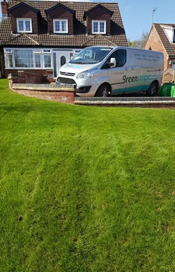 Lovely Spring day renovating this lawn in Padstow. 4 pass scarify, overseed and top dressing 🌤🌱